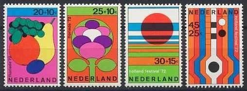 Nederland NVPH nr 1003/6 postfris Floriade 1972, Ophalen of Verzenden, Na 1940, Postfris