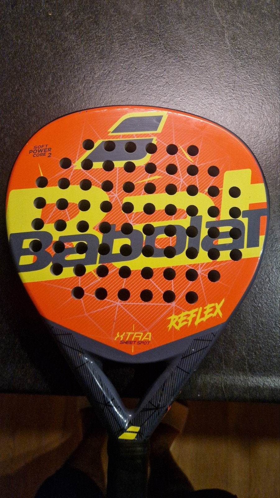 Babolat reflex soft power core 2 Padel rack incl hoes, Ophalen, Zo goed als nieuw