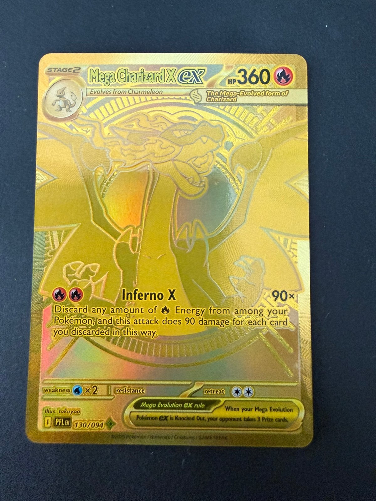 PFL 130/094 Mega Charizard X EX (zie beschrijving!), Ophalen, Nieuw, Losse kaart