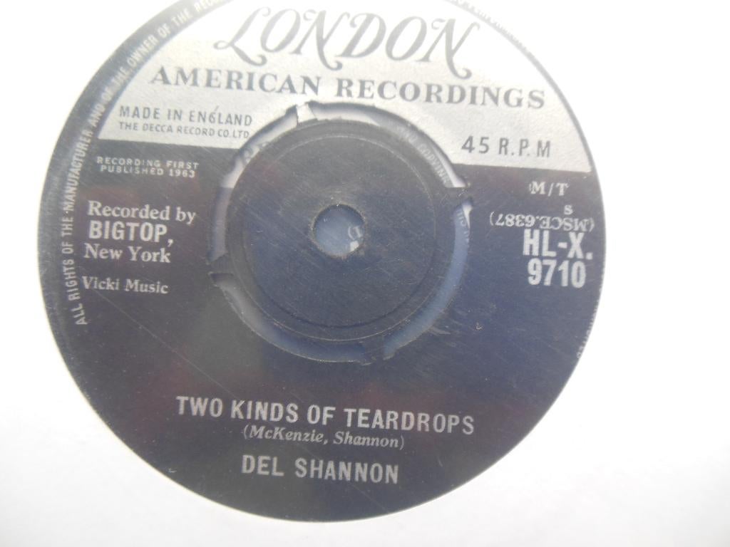 single del shannon 45rpm vinyl record teardrops/kelly 7inch, Cd's en Dvd's, Vinyl Singles, Gebruikt, 7 inch, Single, Ophalen of Verzenden