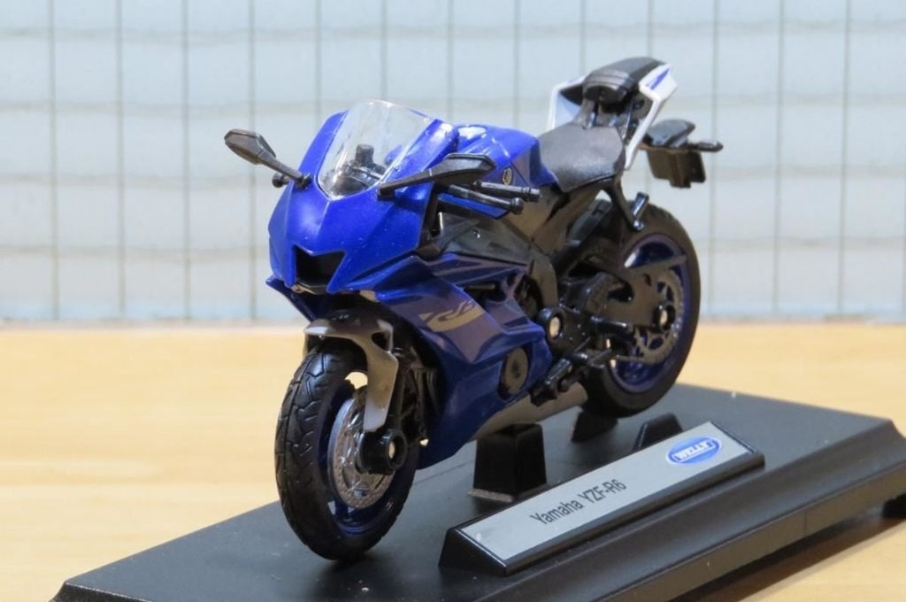 Yamaha YZF-R6 1:18 blue Welly, MayCheong, Nieuw, Ophalen of Verzenden, Motor