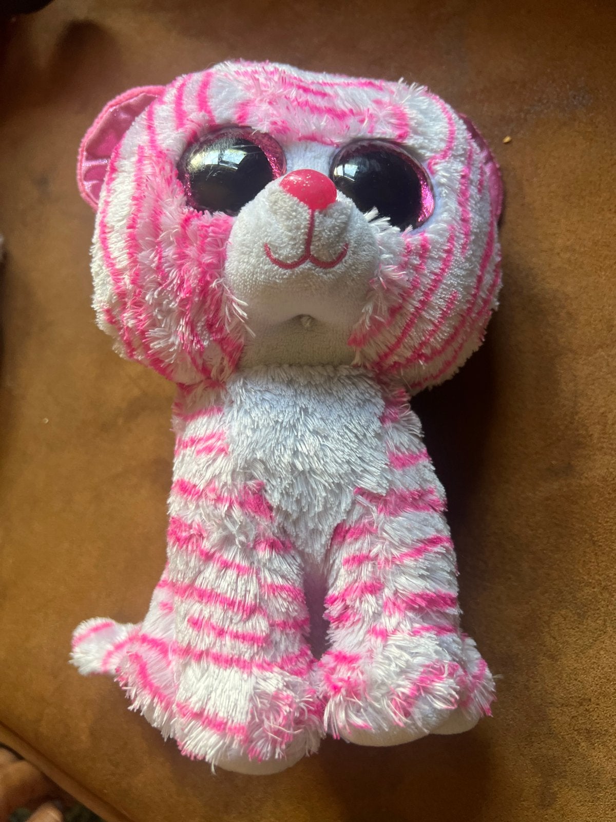 Leuke knuffels: tijger, hartje, beer en kat sleutelhanger, Gebruikt, Overige karakters, Ophalen of Verzenden, Roze