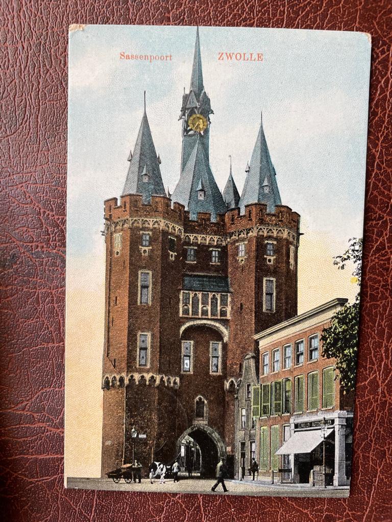 ansichtkaart / kaart van Zwolle, Sassenpoort., Verzenden, 1920 tot 1940, Overijssel