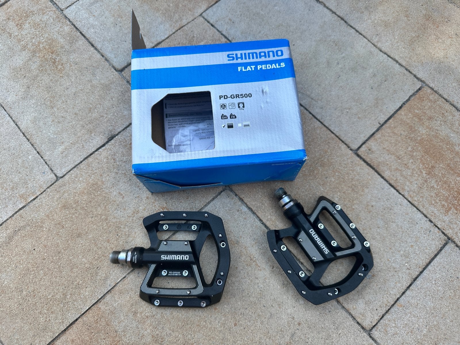 Shimano PD-GR500 Flat Pedalen, Crankstel of Pedalen, Verzenden, Zo goed als nieuw, Aluminium
