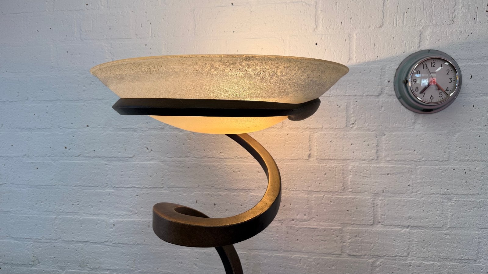Terzani design vloerlamp – Italiaans designer, Huis en Inrichting, Lampen | Vloerlampen, Ophalen, Gebruikt, E27 (groot), Glas