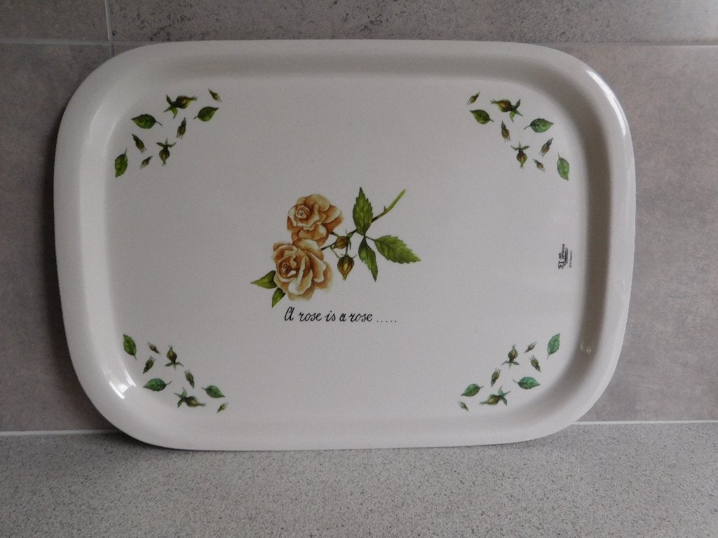 Dienblad 42x30 cm. A Rose is a Rose JET by ter Steege, Overige materialen, Overige typen, Ophalen of Verzenden, Zo goed als nieuw