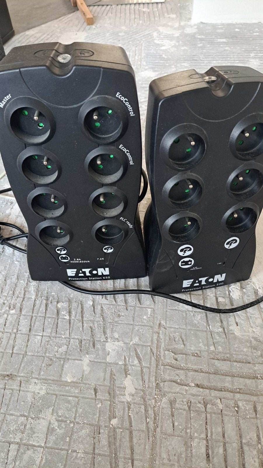 Eaton Protection Station 650 & 500 UPS (2 stuks), Ophalen of Verzenden, Gebruikt