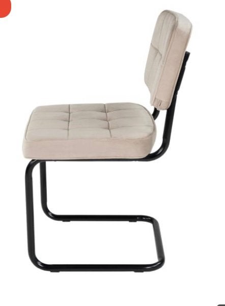 2 Eetkamer stoelen met zwart buisframe, Ophalen, Twee, Overige kleuren, Zo goed als nieuw