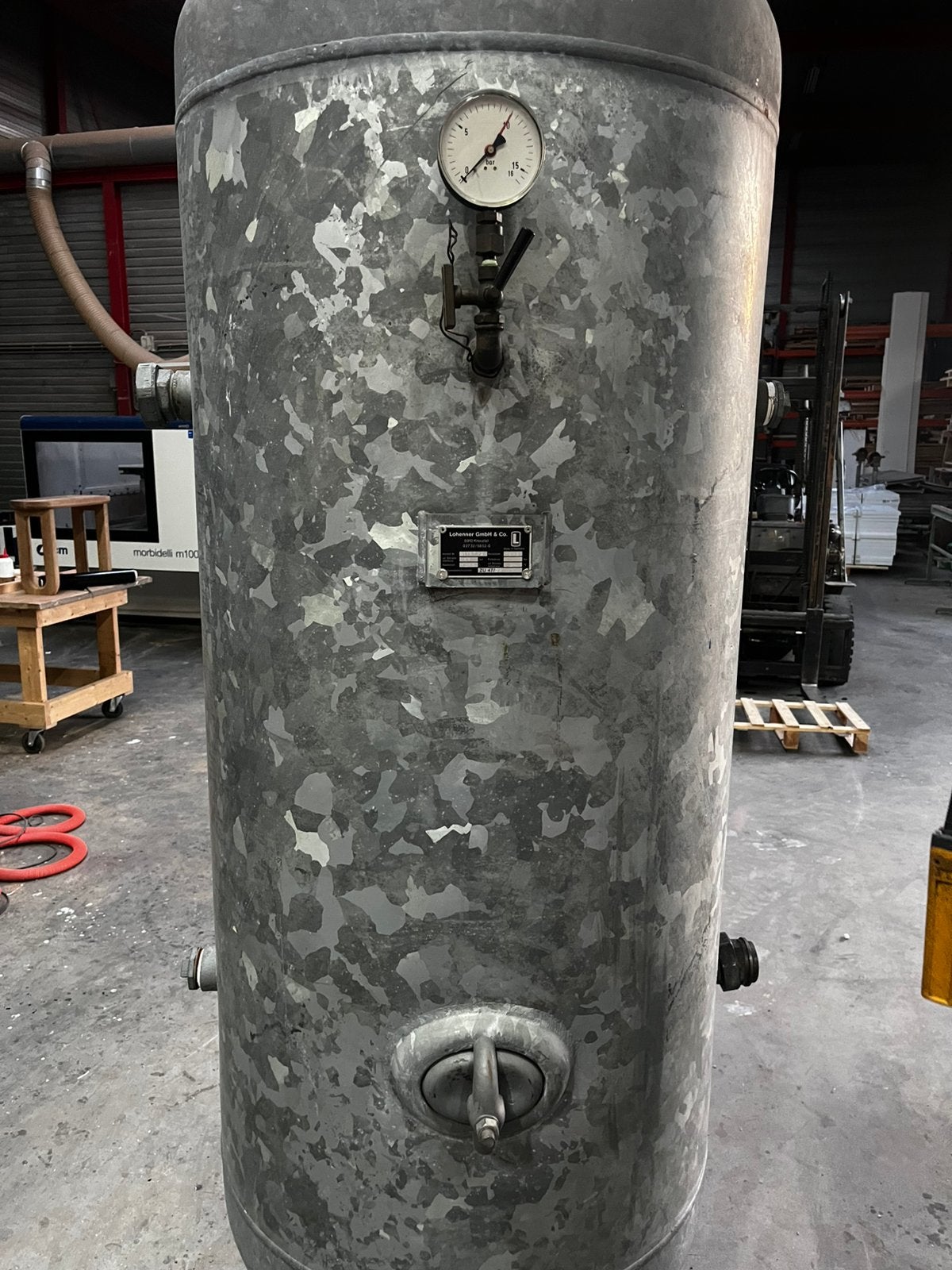 Luchttank 1000L compressortank, 100 liter of meer, Ophalen, Gebruikt, 10 bar of meer