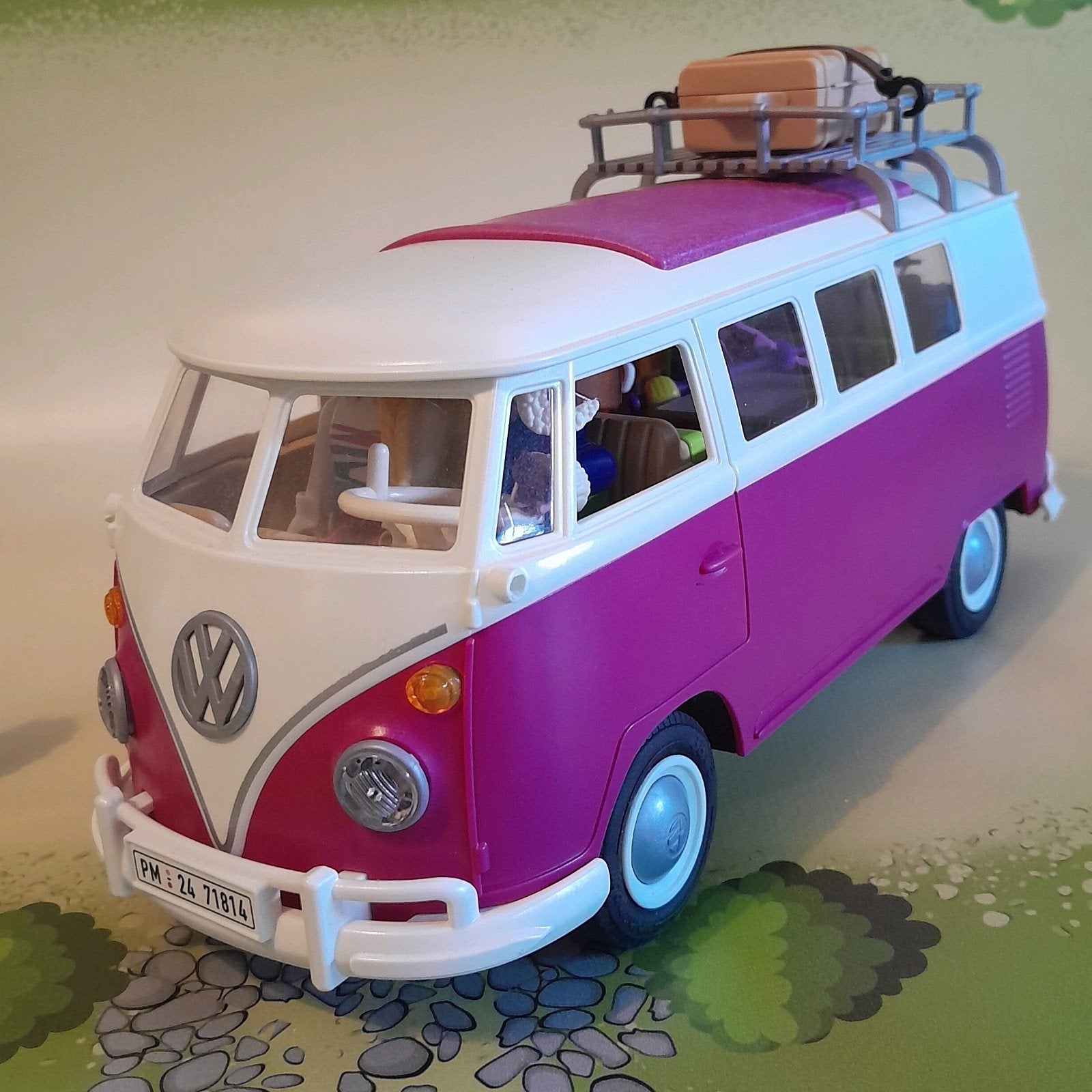 Playmobil Volkswagen VW T1 camper met gezin op wintersport, Ophalen of Verzenden, Zo goed als nieuw, City life, Voertuig