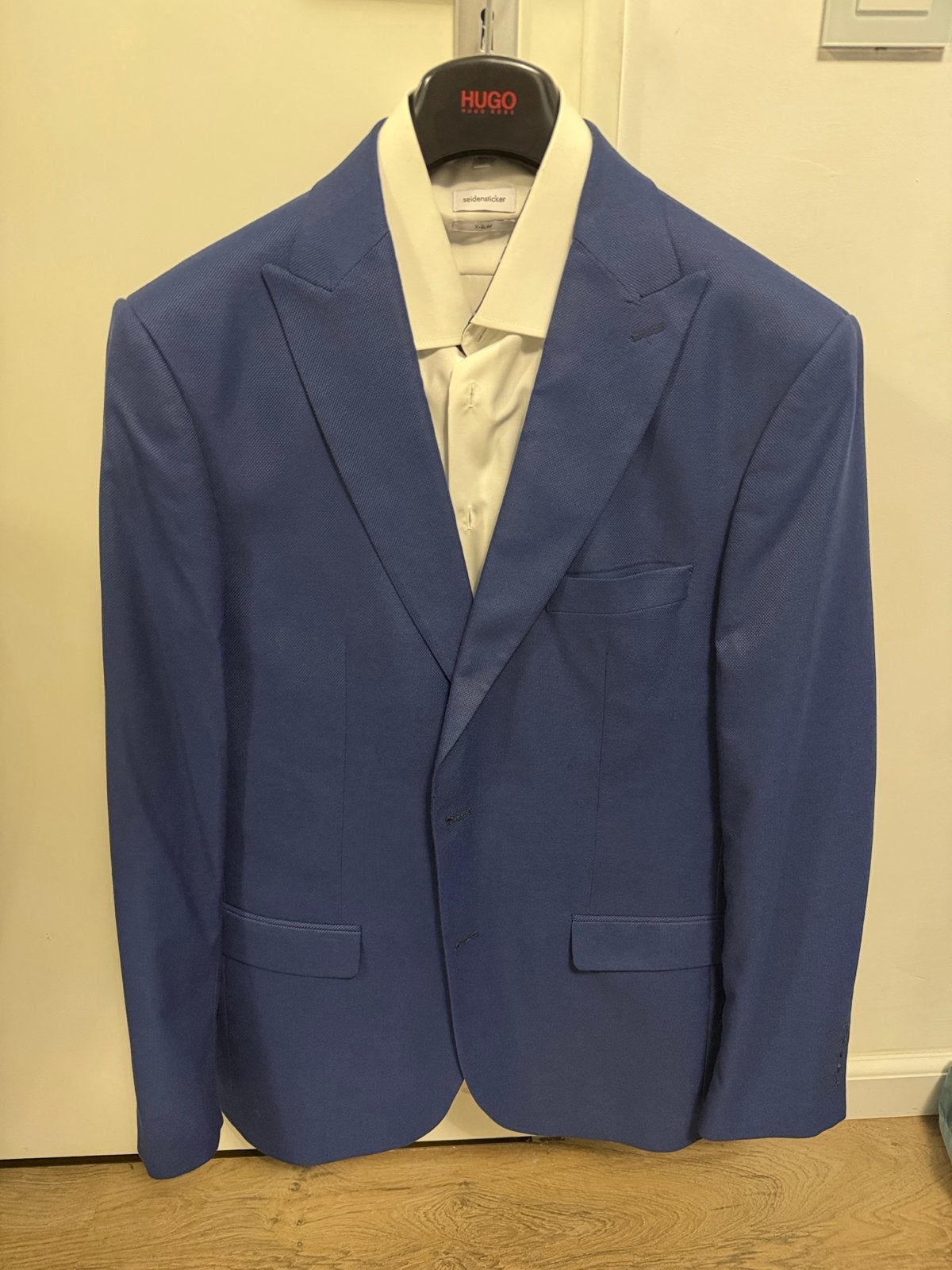 WAM compleet Kostuum - Modern Fit - Maat 52, Ophalen of Verzenden, Zo goed als nieuw, Maat 52/54 (L), Blauw