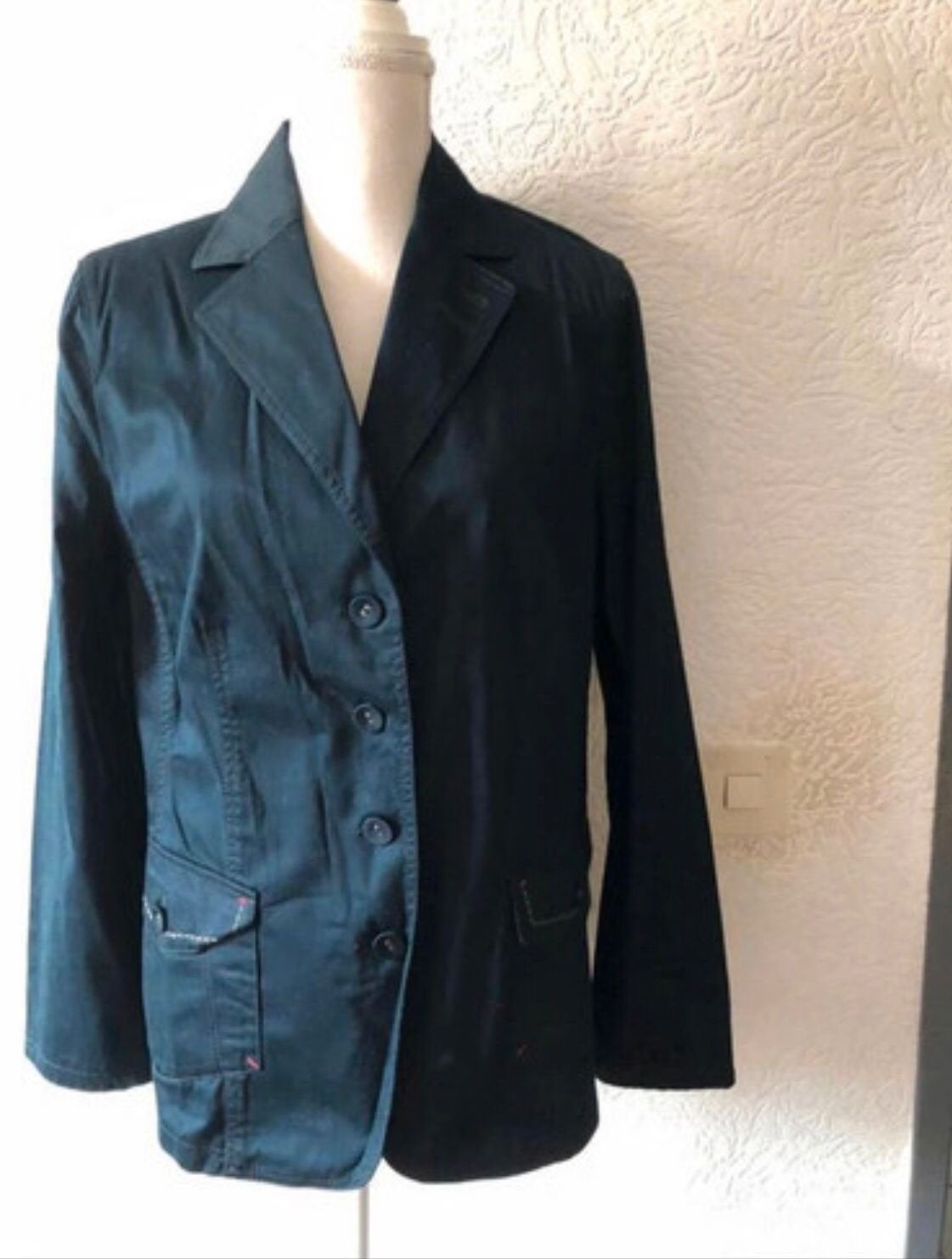 Maat 44 - jas van GELCO - blauw, Kleding | Dames, Ophalen of Verzenden, Zo goed als nieuw, Maat 42/44 (L), Blauw