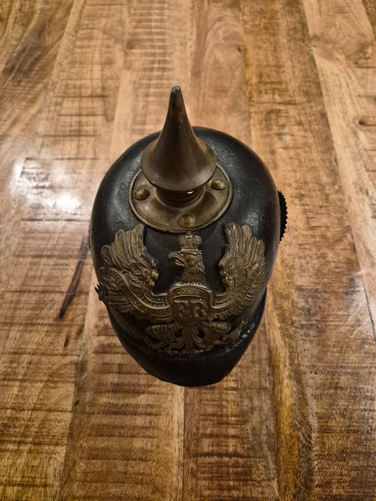 Originele Pruisische Pickelhaube WOI, Verzamelen, Ophalen of Verzenden, Landmacht, Duitsland, Helm of Baret