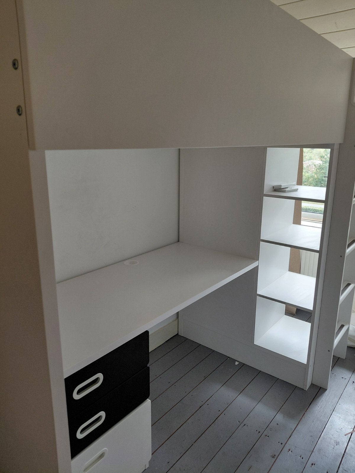 IKEA Hoogslaper met bureau en opbergruimte, Huis en Inrichting, Slaapkamer | Stapelbedden en Hoogslapers, Ophalen, Gebruikt, Eenpersoons