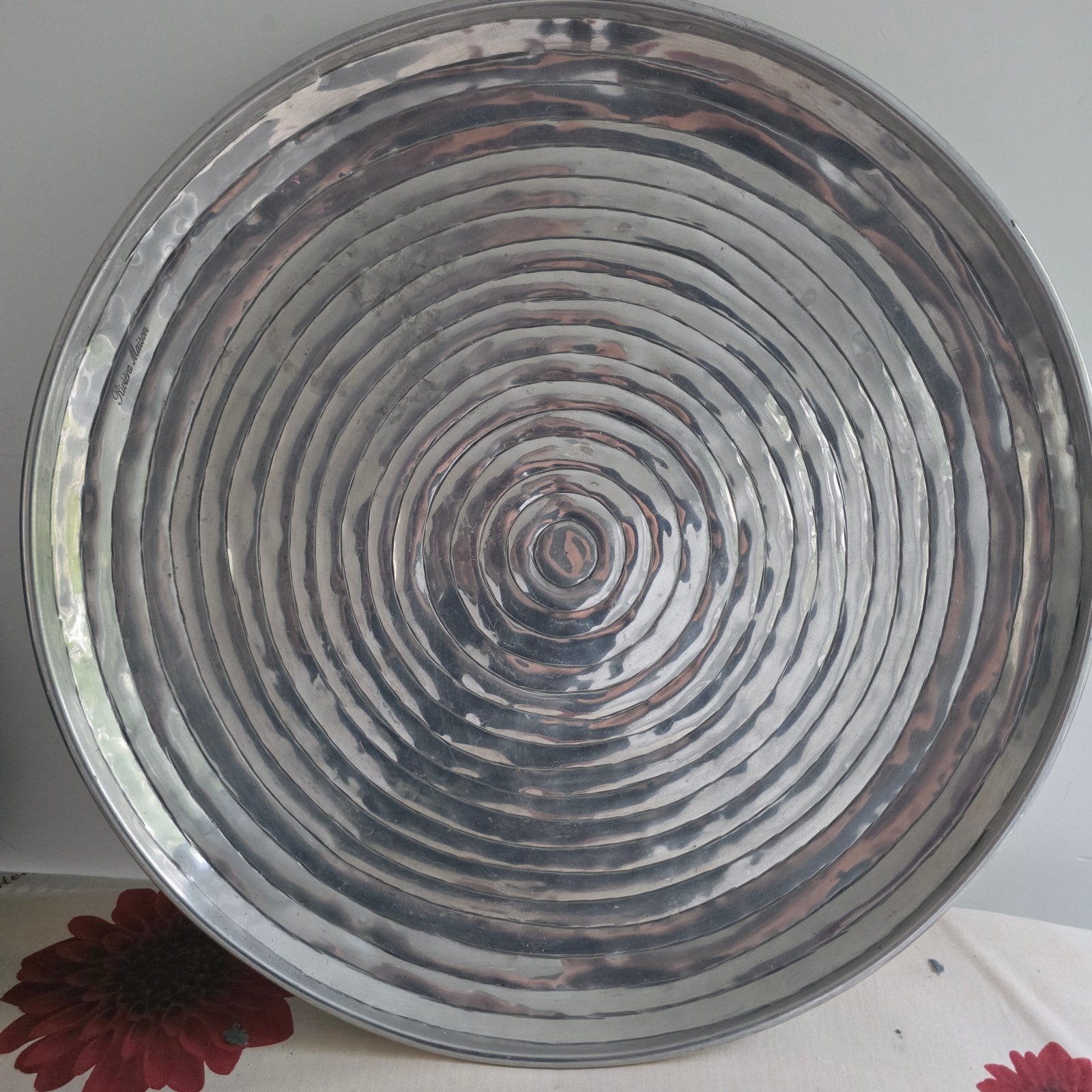 riviera maison dienblad, Ophalen of Verzenden, Zo goed als nieuw, Rond, Metaal