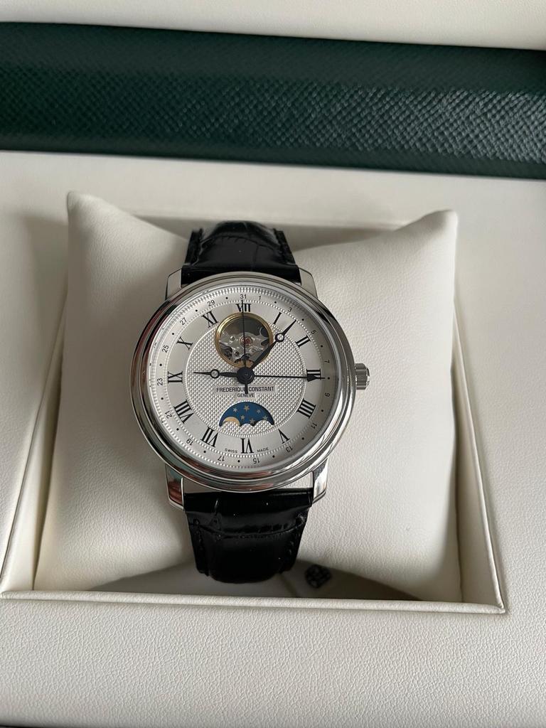 Frederique Constant Horloge - Nieuwe, Overige merken, Leer, Staal, Polshorloge