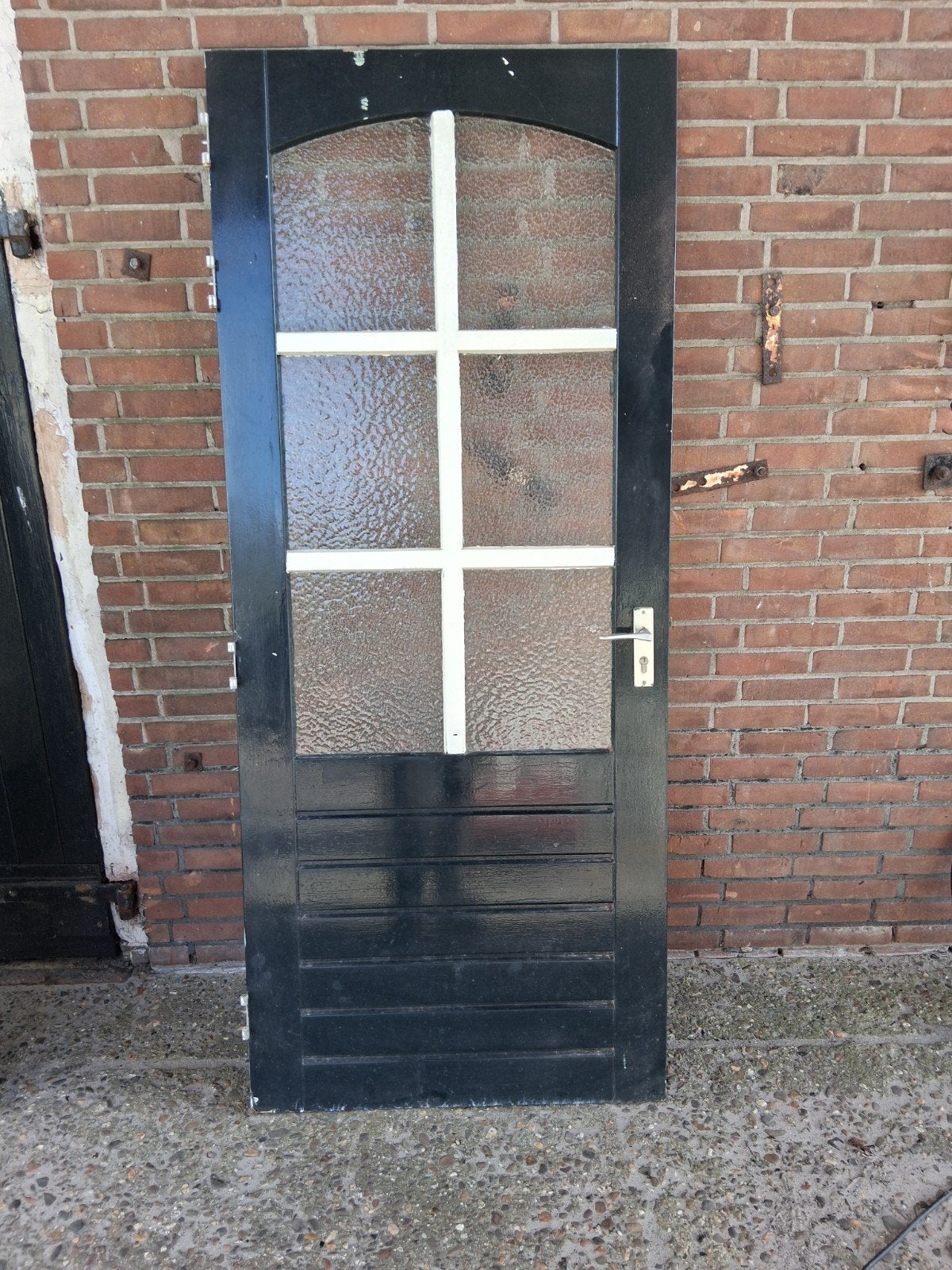 2 deuren te koop met glas er in,, Ophalen of Verzenden, Glas, Binnendeur, 200 tot 215 cm