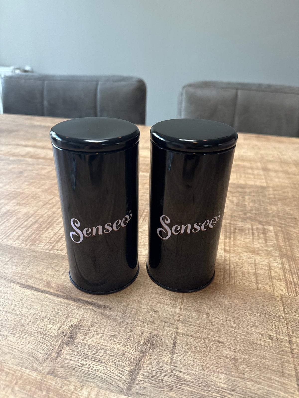 Senseo bewaarblikjes - set van 2, Ophalen, Gebruikt, Metaal, Overige merken