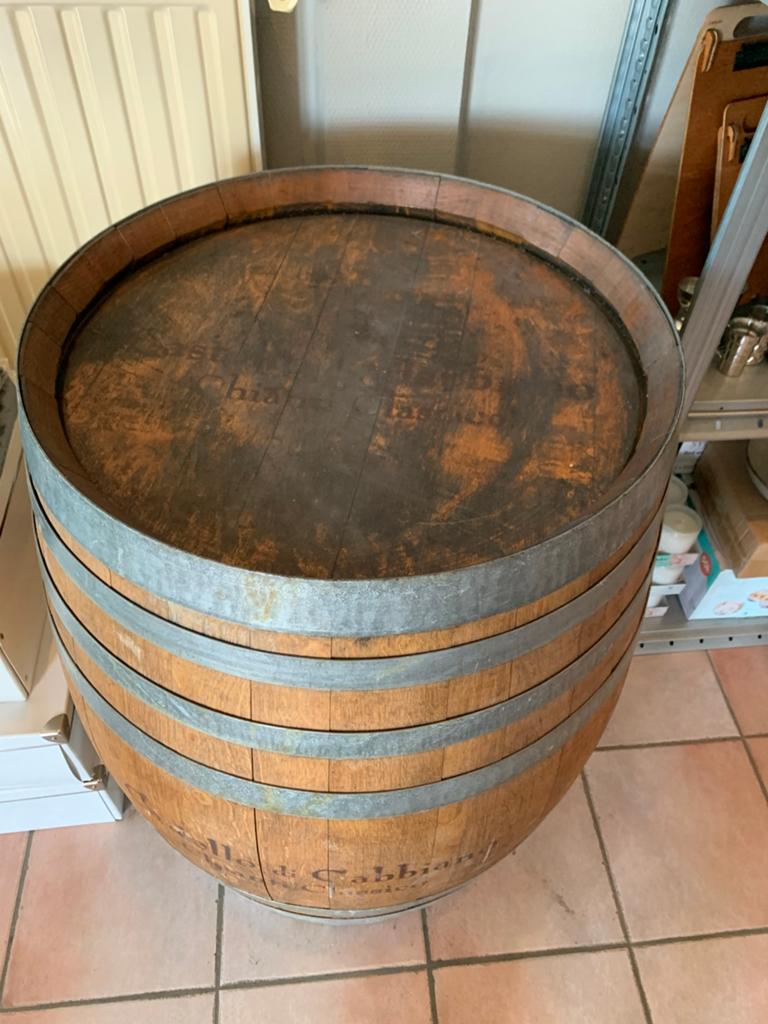 Eiken Houten  fust 88 cm h 60cm. Diam -72 nieuwe wijnglazen, Ophalen, Zo goed als nieuw, Hout, Minder dan 5 flessen