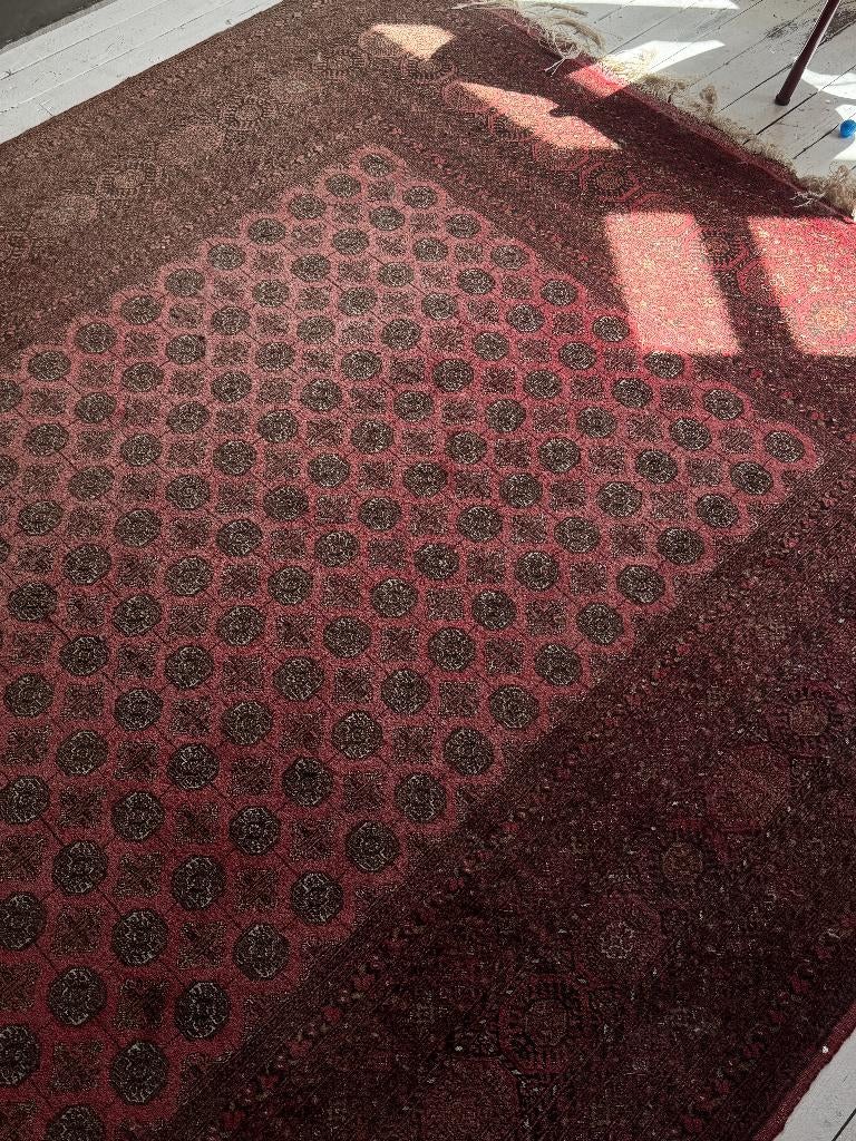 Vintage Hand-Knotted Afghan Rug – 2m x 3m, Huis en Inrichting, Ophalen, Gebruikt, Vintage, 200 cm of meer