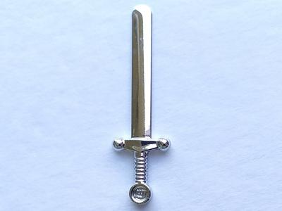 Lego Chrome Silver Minifigure, Weapon Sword, Greatsword, Ophalen of Verzenden, Gebruikt, Losse stenen, Lego