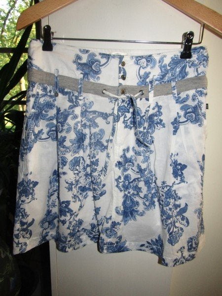 E1855 DEPT mt S nieuw rok blauw wit Delfts blauw, Nieuw, Knielengte, Maat 36 (S), Dept