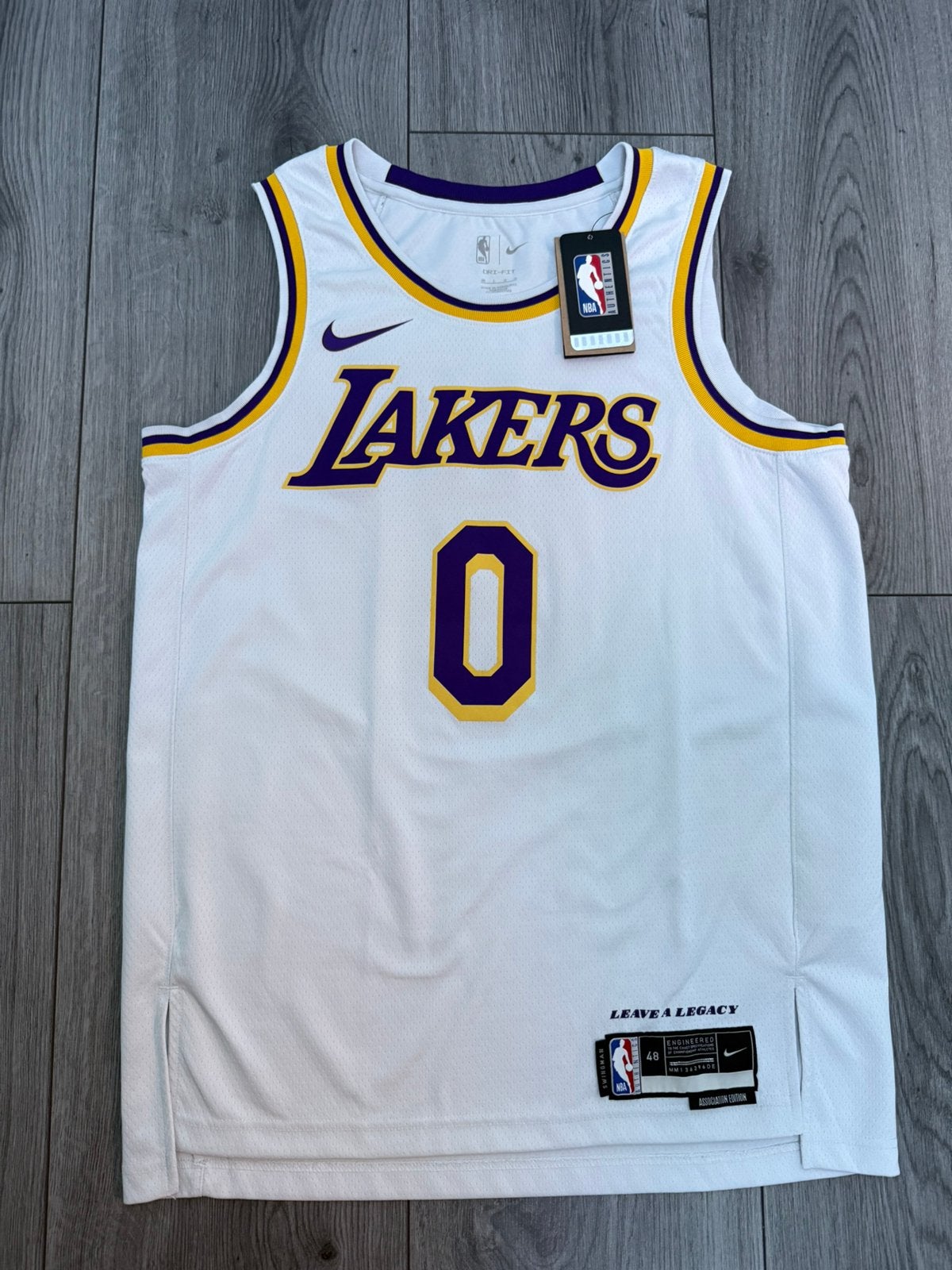 Nike NBA Los Angeles Lakers Westbrook Jersey Maat M, Maat 48/50 (M), Wit, Nieuw, Ophalen of Verzenden