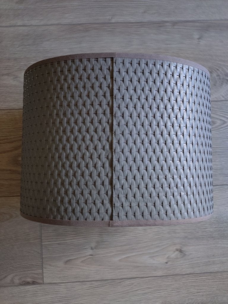 Grijze lampenkap, Ophalen of Verzenden, Nieuw, Ovaal, Vloerlamp