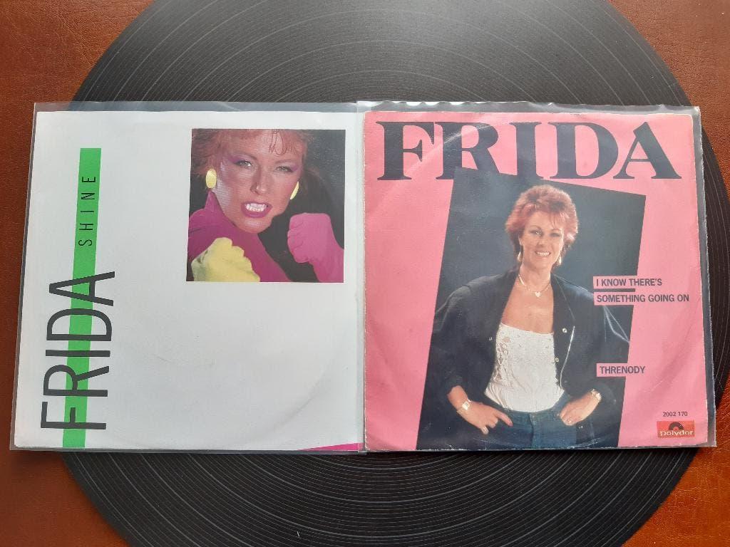 Frida (Abba) 2 singles, Gebruikt, 1990 - 1999, Overige formaten, Ophalen of Verzenden