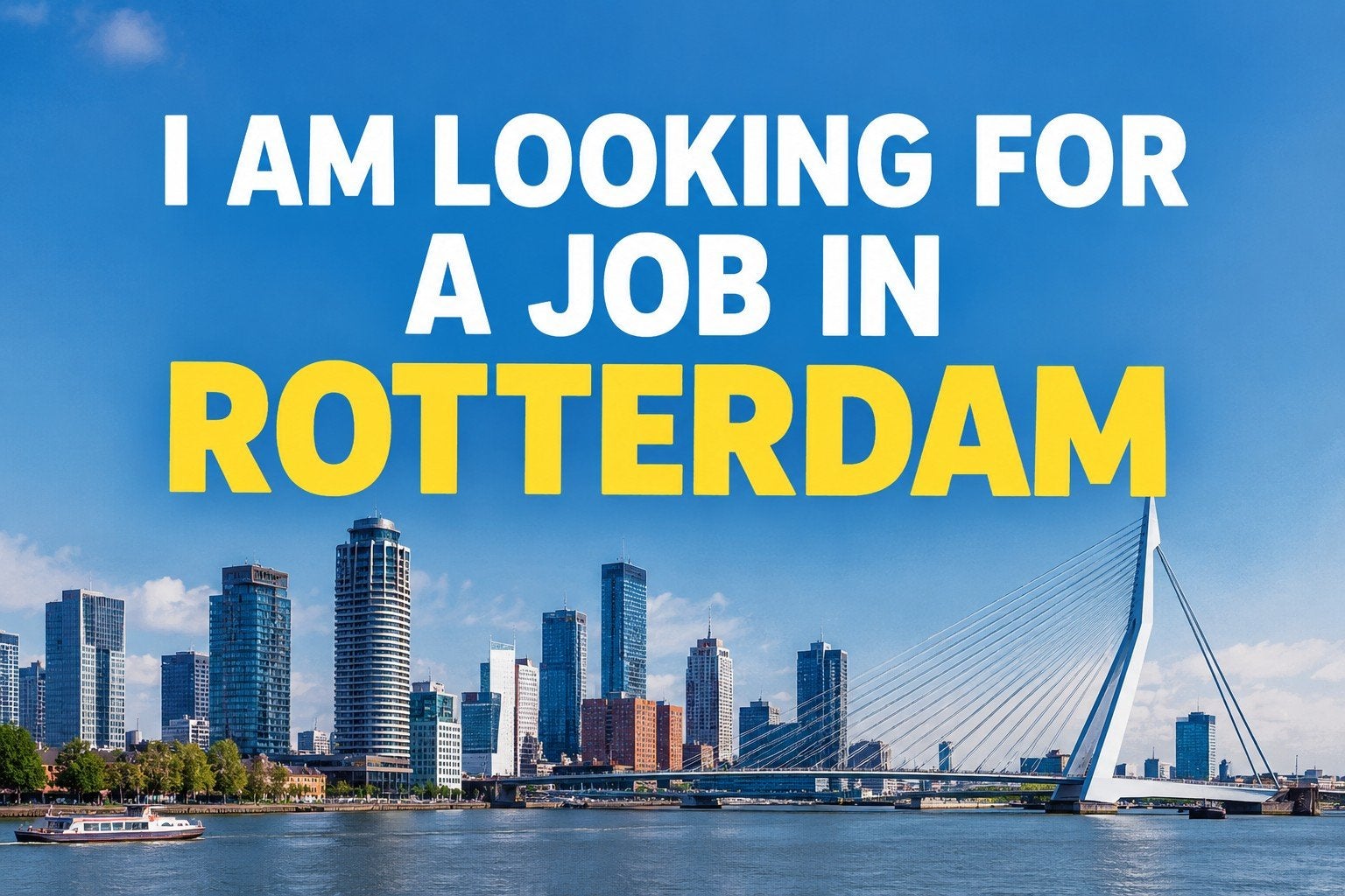 IK BEN OP ZOEK NAAR EEN BAAN IN ROTTERDAM, Vacatures, Profielen | Man/Vrouw zoekt werk, 33 - 40 uur, Overige vormen