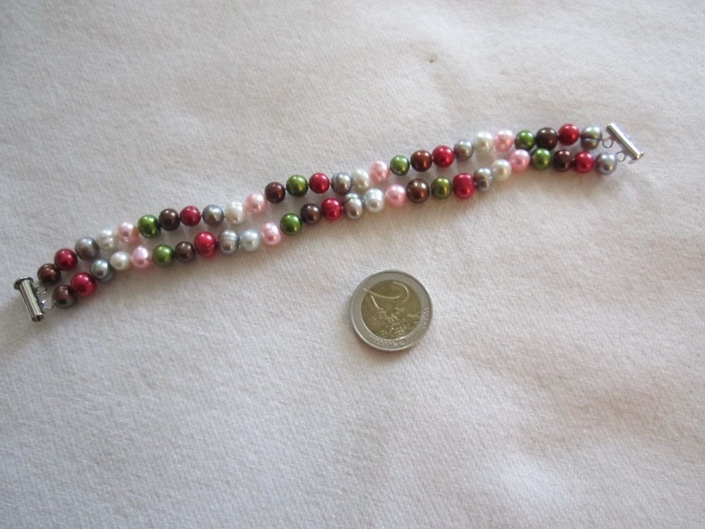 10.  Echte parels, zoetwaterparels, armband  20 cm, Ophalen, Overige materialen, Armband