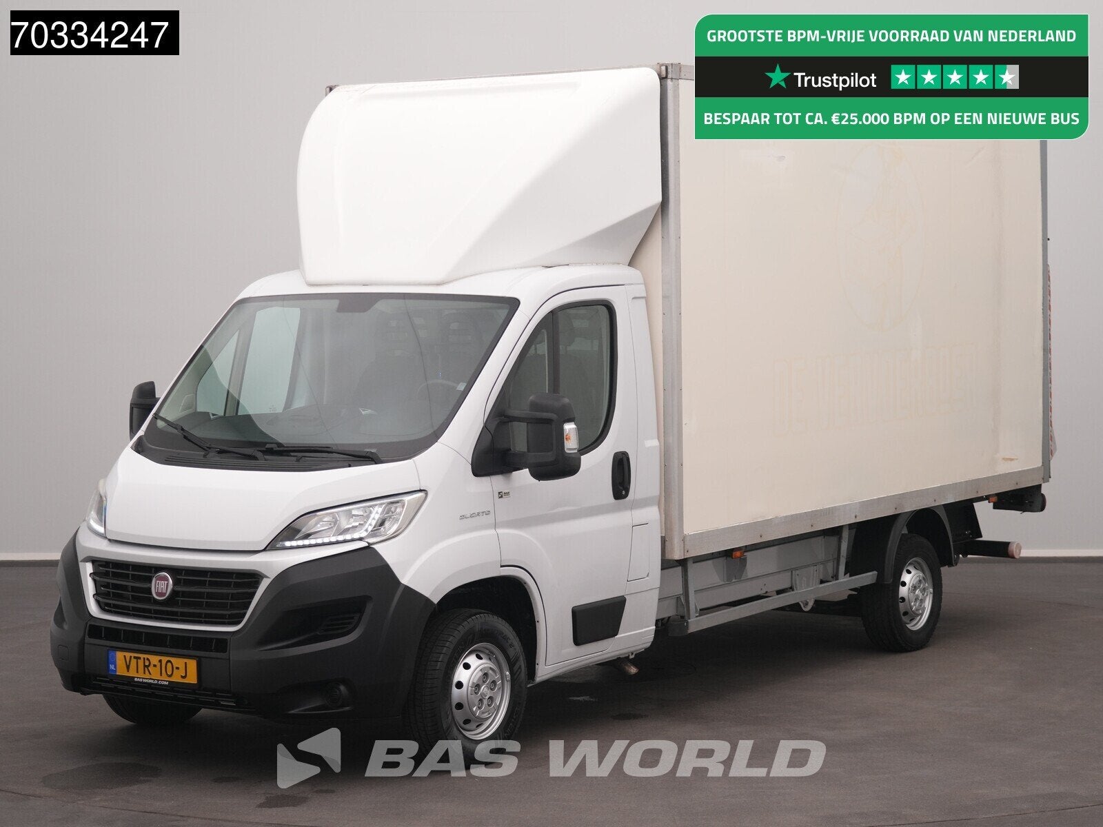Fiat Ducato 130pk Laadklep Bakwagen LED Airco Cruise Camera, Auto's, Bestelauto's, Stof, Gebruikt, Euro 6, 2500 kg