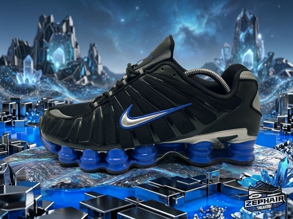 Nike Air Max Shox TL 'Black/Racer Blue' EU44.5 2024, Colosseum 1, 1213 NL Hilversum, Nederland, Verzenden, Zwart, Nike