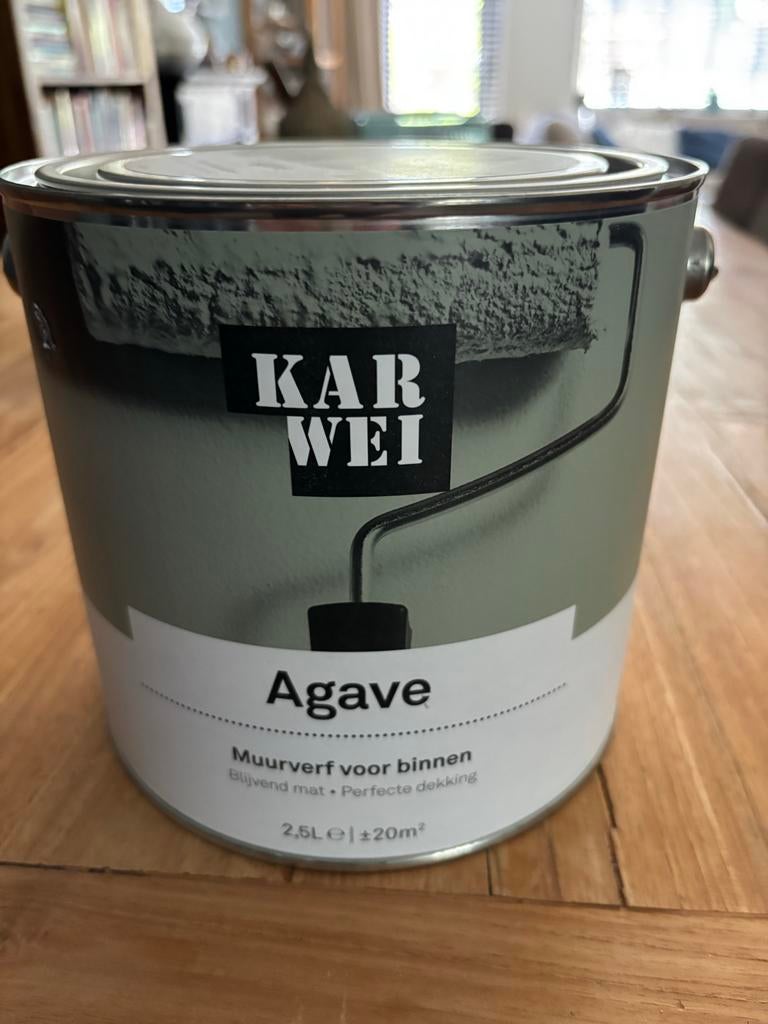 Karwei Muurverf Agave Mat 2,5L - Nieuw, Nieuw, Ophalen of Verzenden, Verf, Minder dan 5 liter