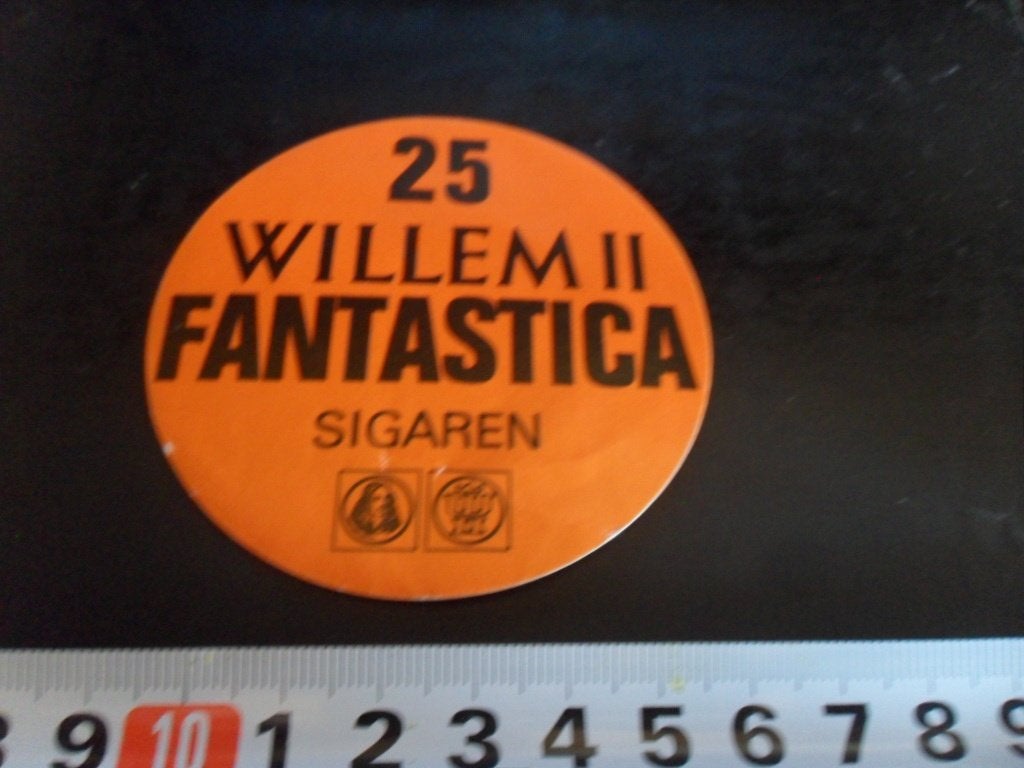 sticker 25 willem II fantastica sigaren, Verzamelen, Ophalen, Zo goed als nieuw