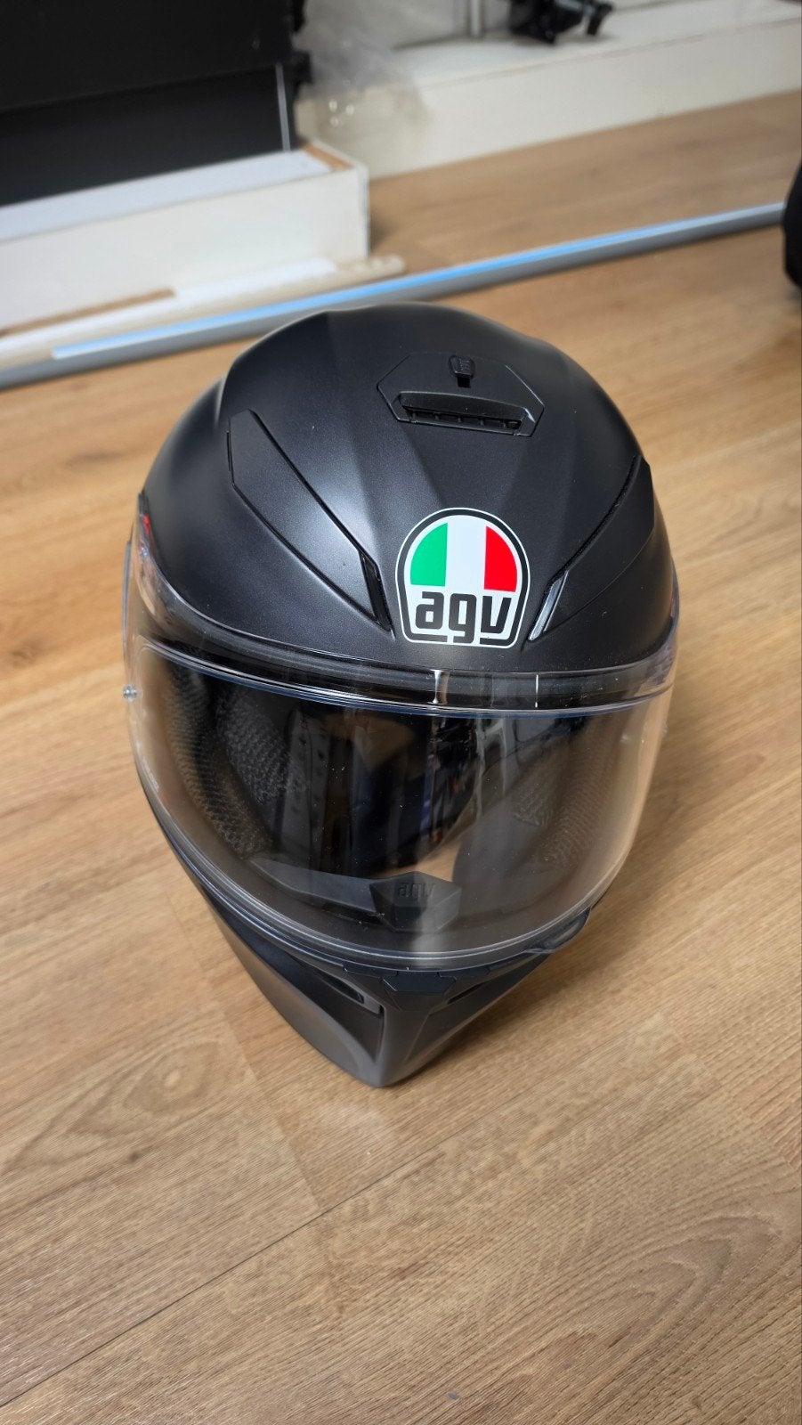 AGV Motorhelm - Mat Zwart - Maat ML (58), Ophalen, M, Dames, Tweedehands