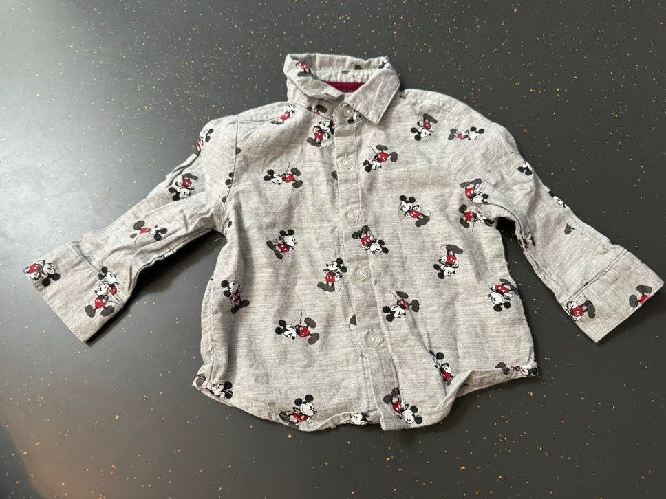 Mickey Mouse overhemd maat 74 van Primark, Ophalen of Verzenden, Gebruikt, Jongetje, Overhemdje of Bloesje