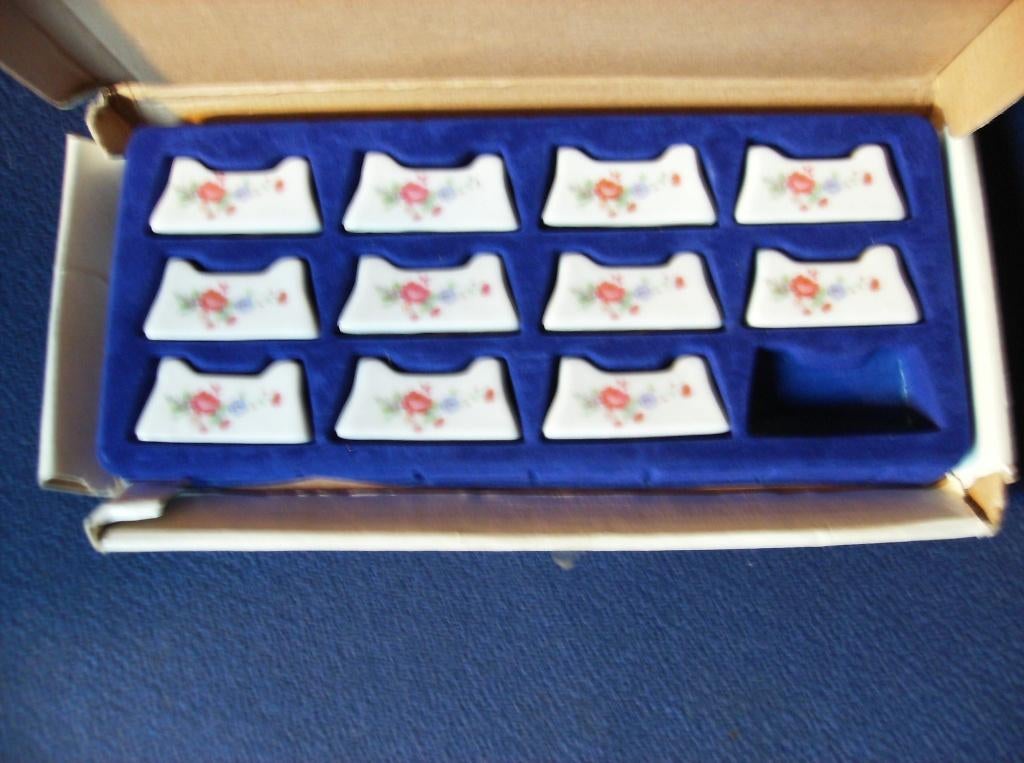 VINTAGE FRANSE PORSELEINEN MESSENLEGGERS, Ophalen of Verzenden