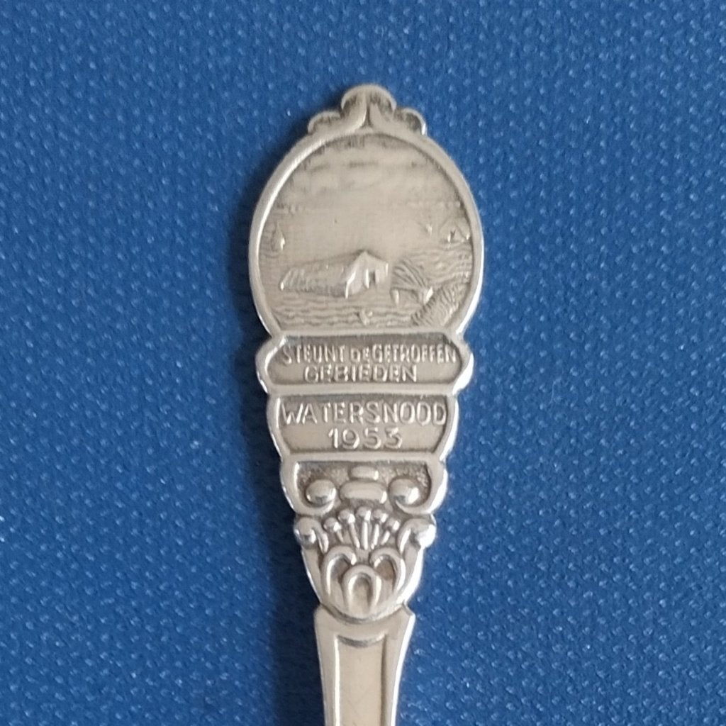 verzilverd lepeltje Watersnood, Steun de getroffen gebieden, Ophalen of Verzenden