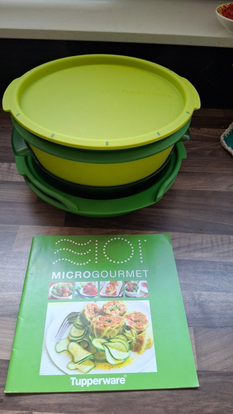 Tupperware MicroGourmet Stoompan - Groen, Gebruikt, Ophalen of Verzenden, Groen, Overige typen