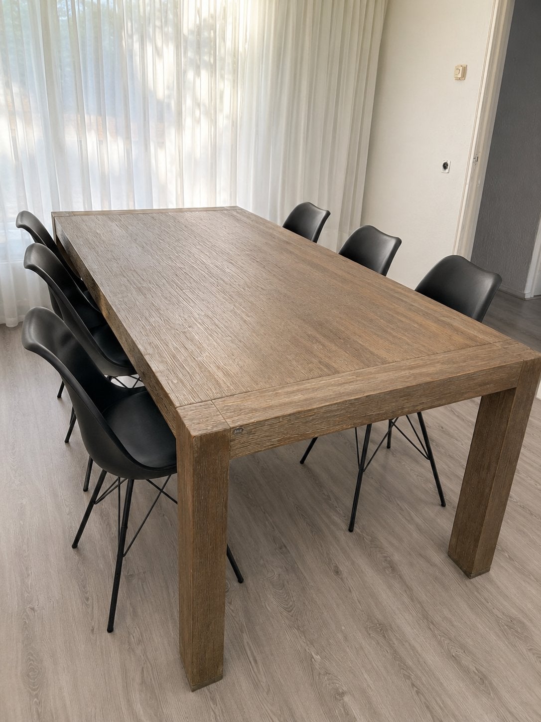 Complete meubelset Eettafel Vitrinekast TV-meubel Salontafel, Gebruikt, 150 tot 200 cm, 200 cm of meer, Ophalen of Verzenden