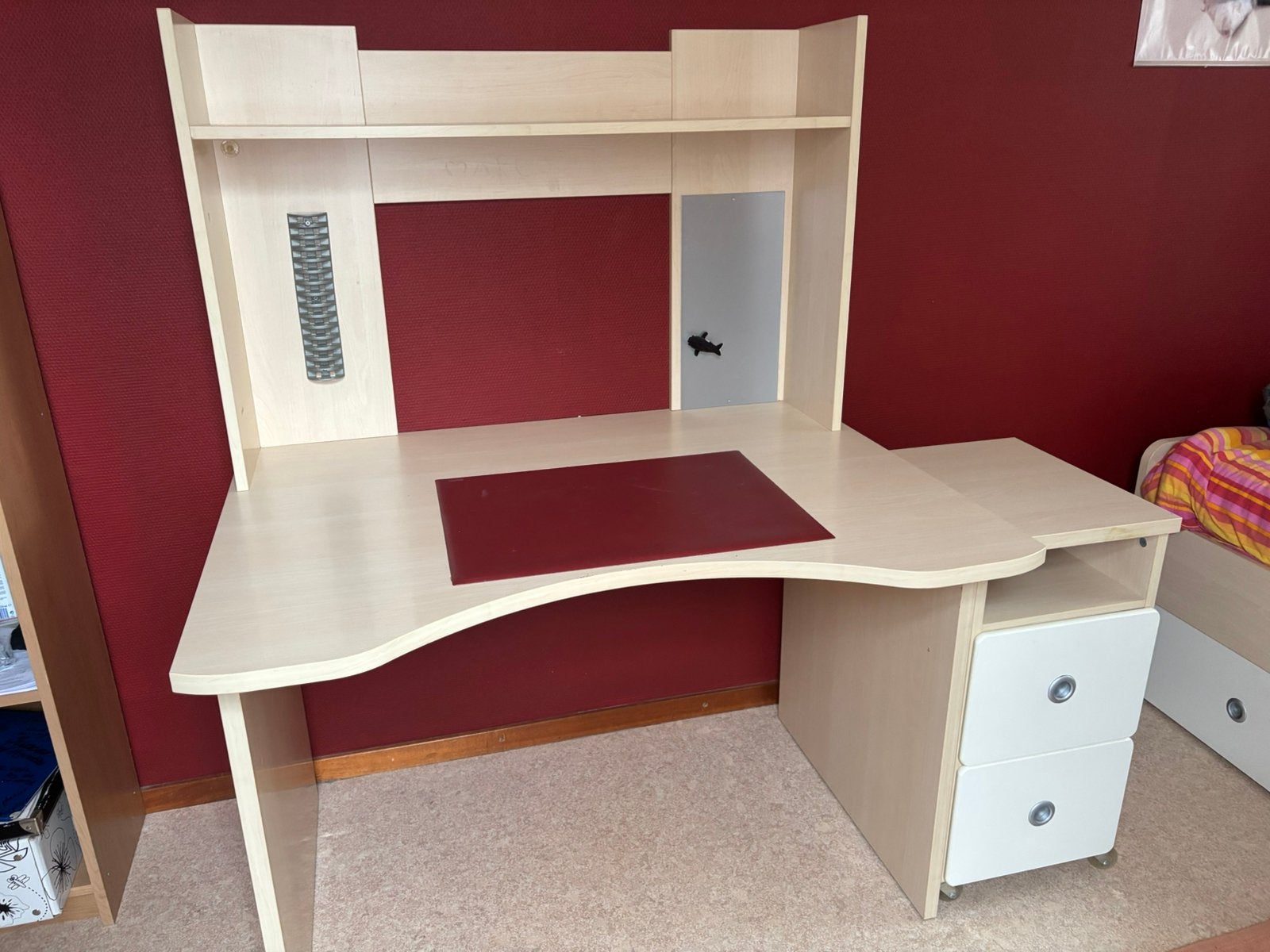 Bureau + ombouw, Ophalen, Gebruikt, 110 cm, Demontabel