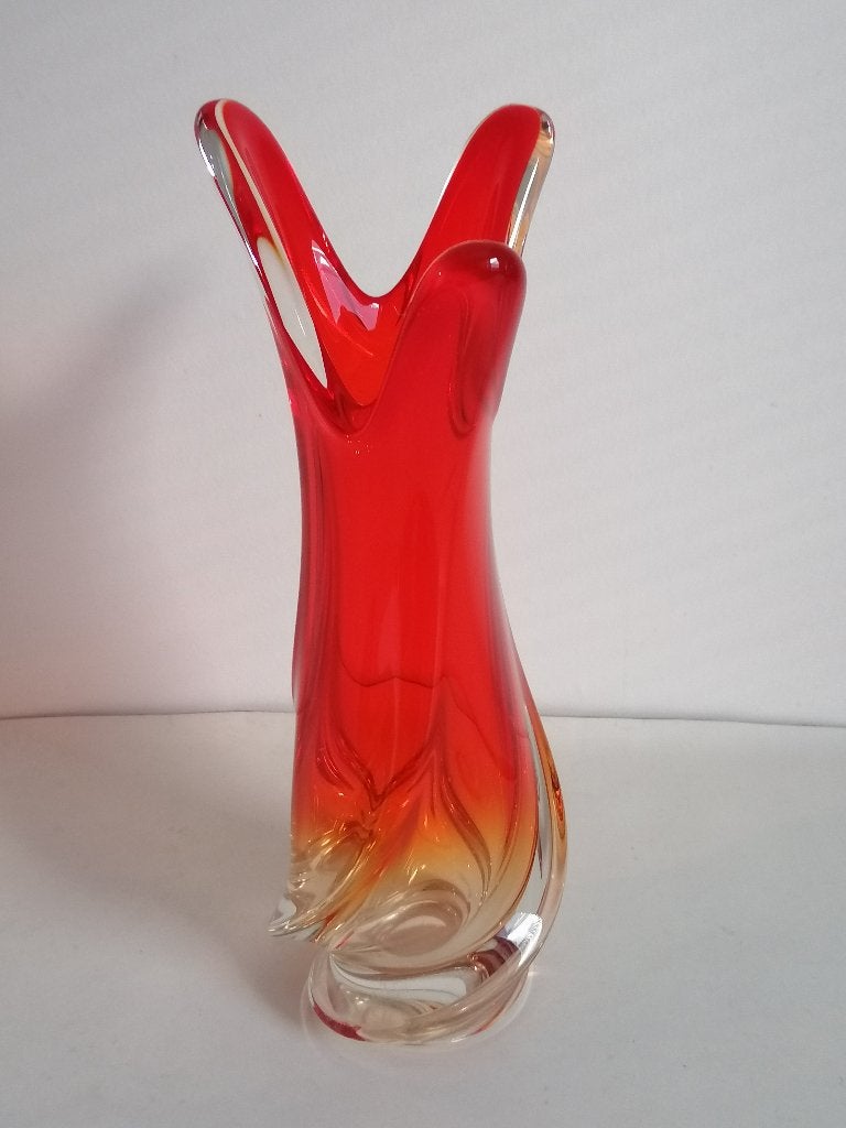 MURANO glazen vaas izgst 36 cm hoog, Ophalen of Verzenden