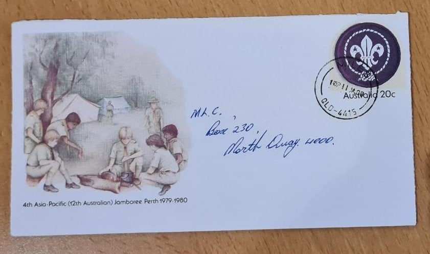 Australië 1979 pre-stamp scouting padvinderij jamboree, Verzenden, Gestempeld, Overige thema's