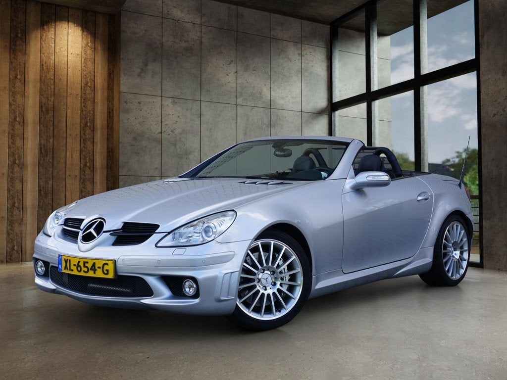 Mercedes-Benz SLK 55 AMG | Zwart nappa leer | Memory pakket, Auto's, Mercedes-Benz, Automaat, Cabriolet, 360 pk, SLK