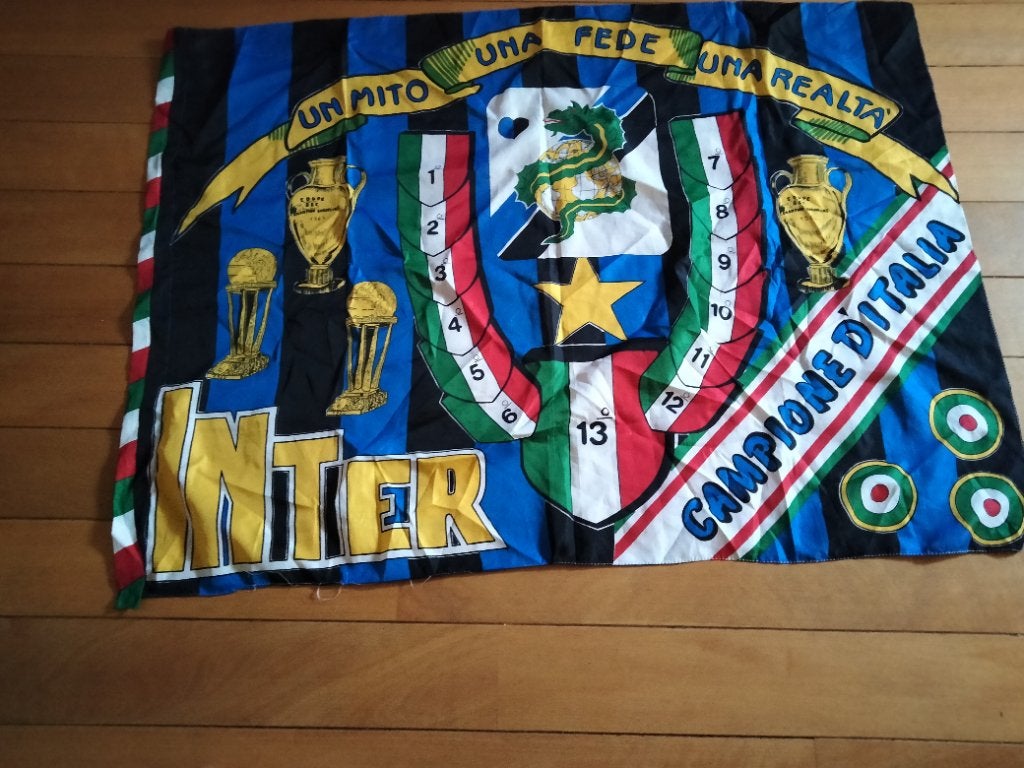 Vlag inter milaan, Ophalen of Verzenden, Gebruikt, Buitenlandse clubs, Vaantje of Sjaal