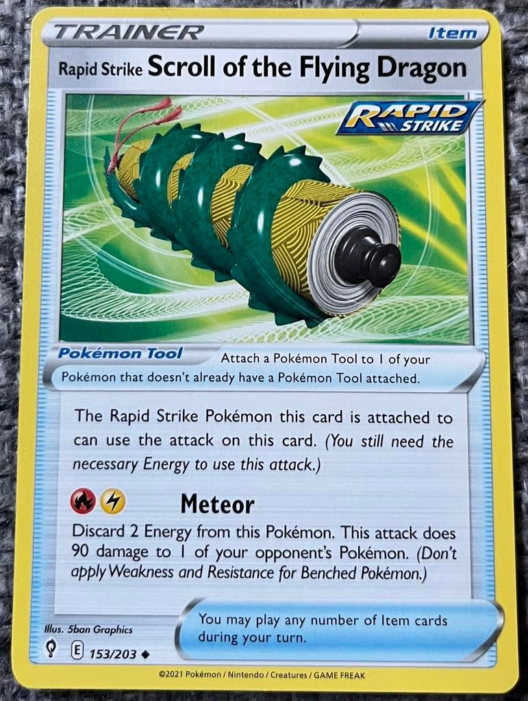 Trainerkaart Rapid Scroll of the flying dragon, Verzenden, Nieuw, Losse kaart