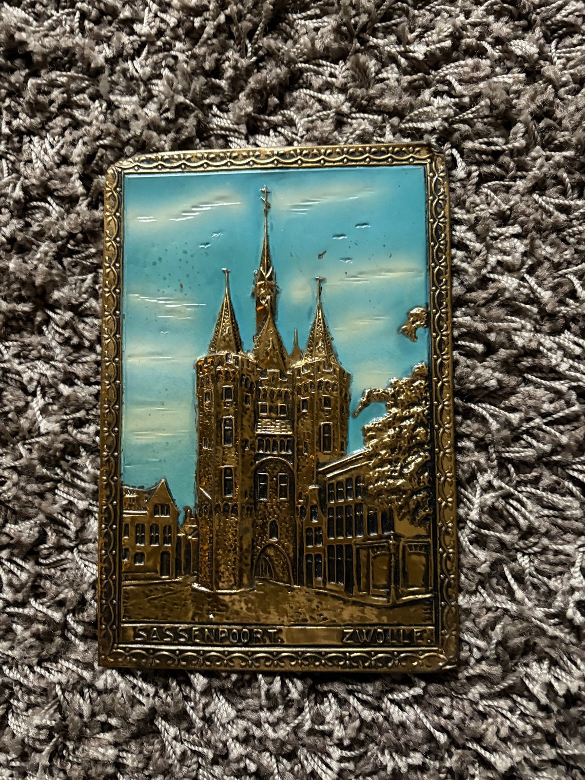 Vintage Sassenpoort Zwolle Plaquette - Nederland, Ophalen
