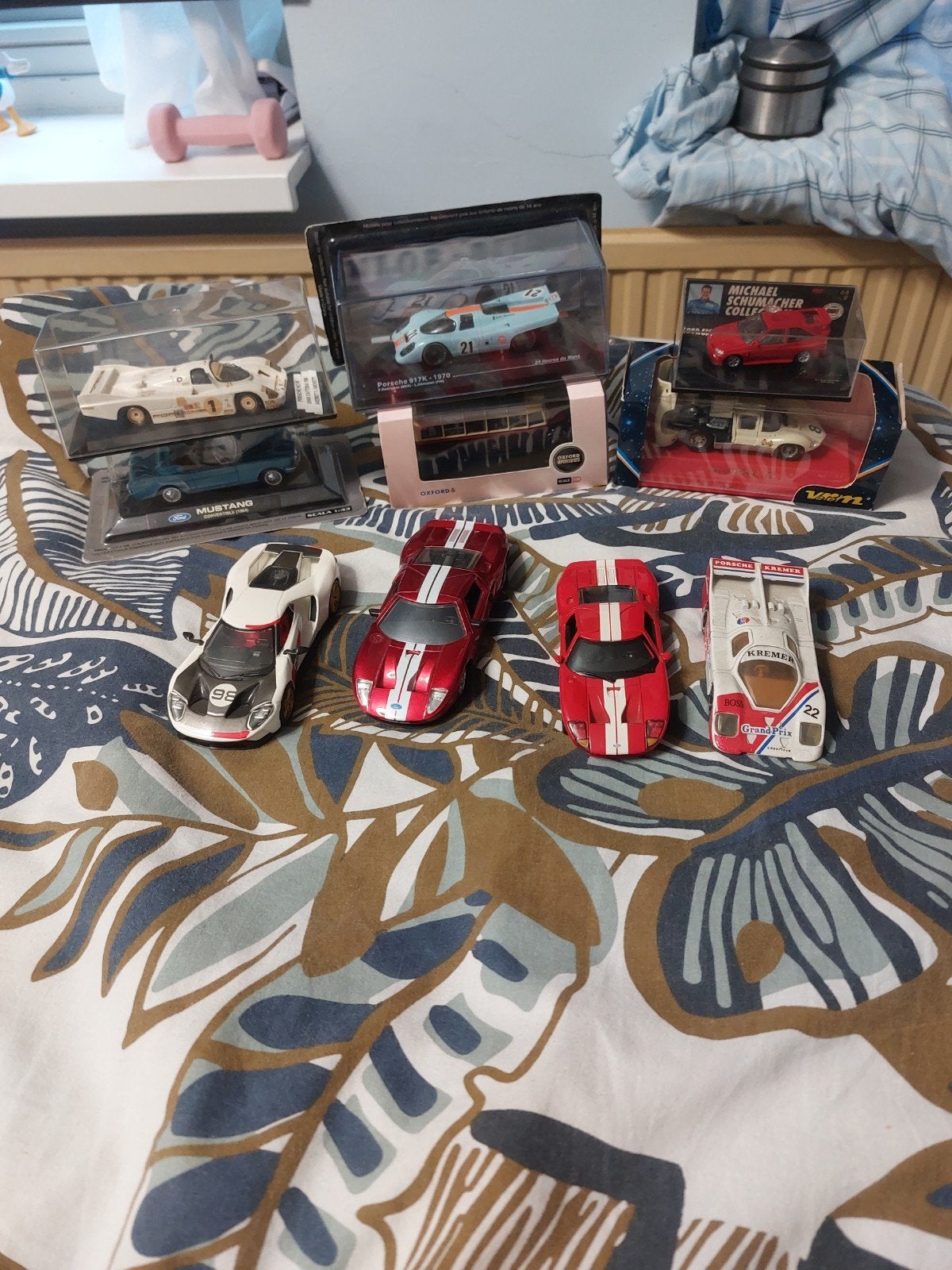 10 stuks  Verzameling modelauto's: Ford GT, Porsche, Mustang, Ophalen of Verzenden