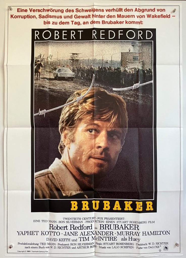 Brubaker (1980) - Originele filmposter, Verzenden, Zo goed als nieuw, A1 t/m A3, Film en Tv